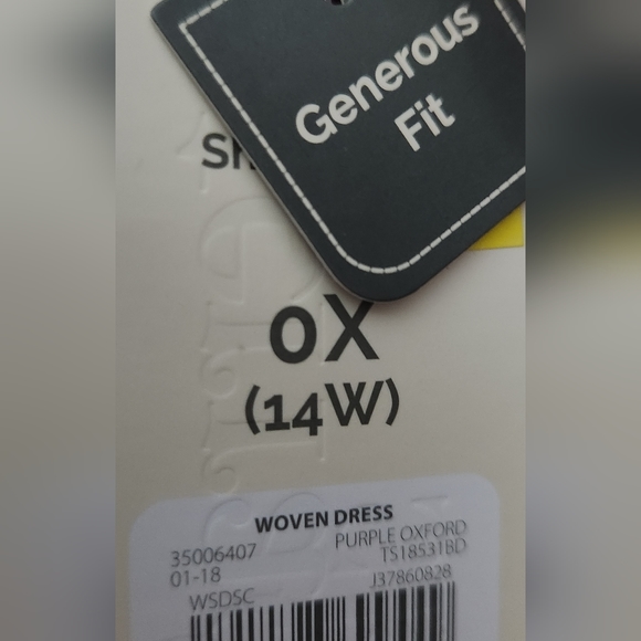 Terra & Sky size 14W Rayon Burgundy and white boho dress tie at waist - Picture 15 of 15